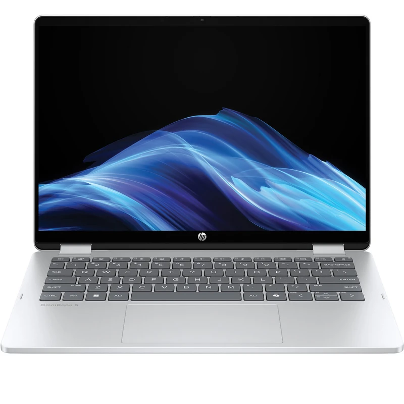 لپ تاپ 14 اینچی HP مدل OmniBook 5 Flip 14 fp0023dx با پردازنده Core 7 150U، حافظه 16GB RAM و 512GB SSD، گرافیک Arc